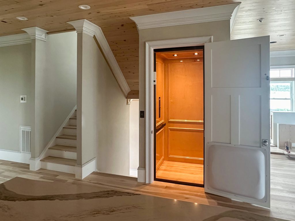 Peachtree Series Residential Elevator in a north carolina home. Home elevator systems.